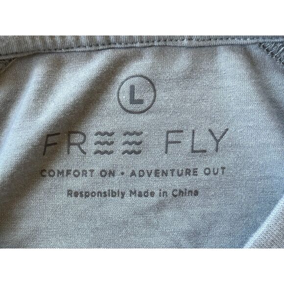 FREE FLY Gray Long Sleeve Pullover Fishing Shirt Top    Mens Size Large - Picture 4 of 10